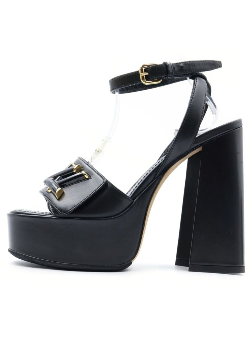 Louis Vuitton Mare Platform Sandal LV Shake Line Sandals Shoes Plain Calfskin